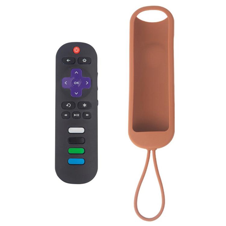 For TCL Roku RC280/RC282 2pcs Oval Remote Control Silicone Case — Red