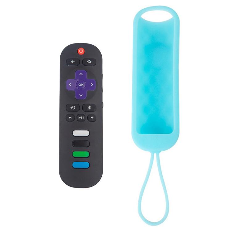 For TCL Roku RC280/RC282 2pcs Oval Remote Control Silicone Case — Coffee