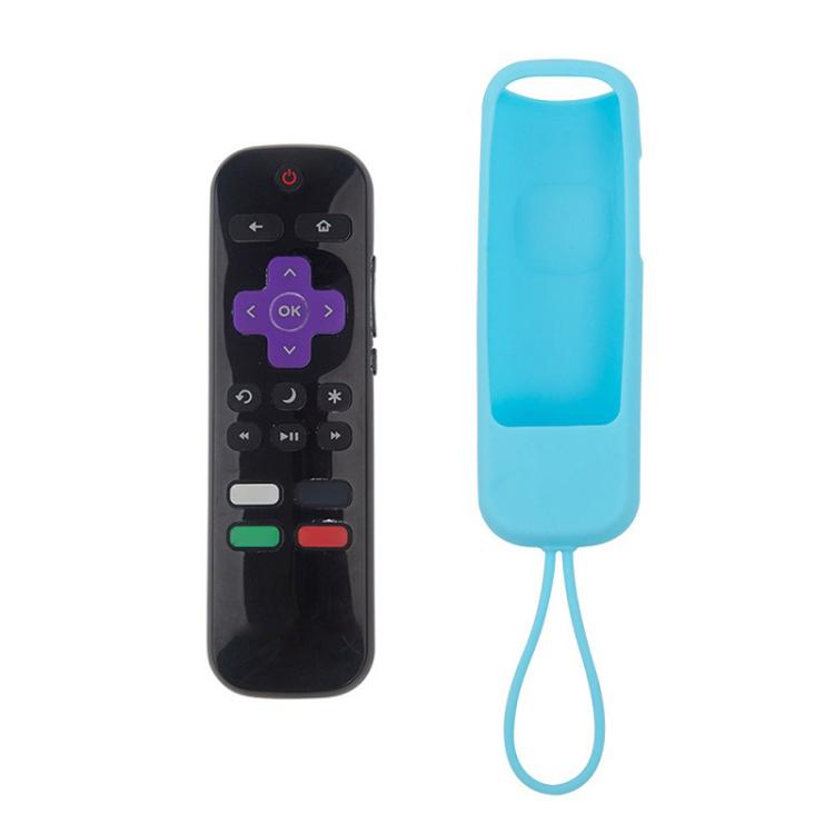 For TCL Roku 3600R/3900/Voice RCAL7R 2pcs Remote Control Silicone Case — Sea Blue