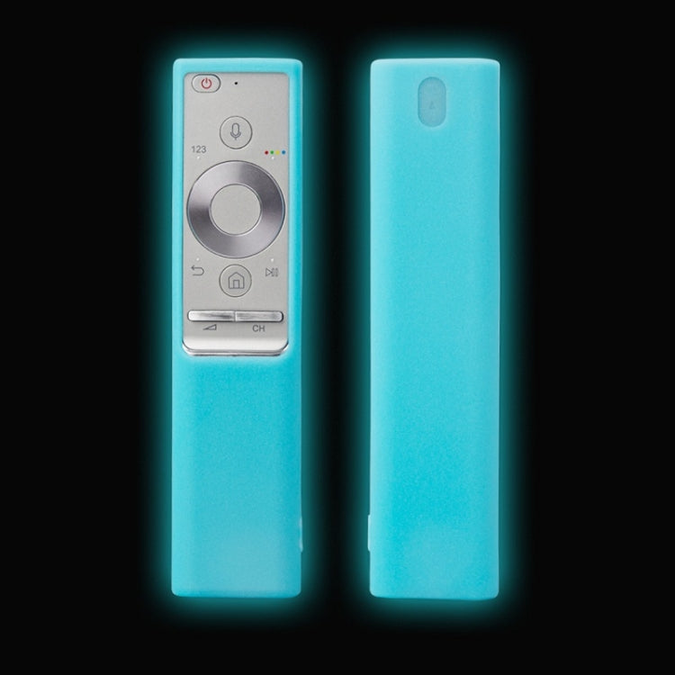For Samsung BN-Q789FC 2pcs Remote Control Dustproof Silicone Case — Luminous Blue
