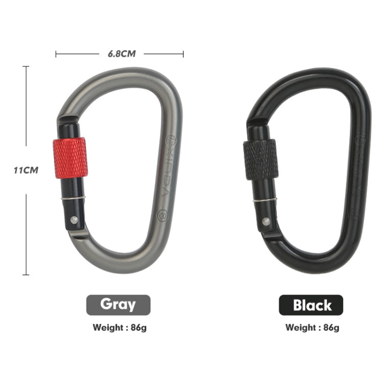 Xinda 25kN Climbing Carabiner Aluminum Alloy D-Shape Screw Gates Lock