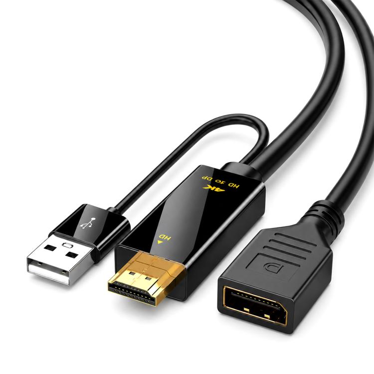 4K 60Hz HDMI To DP Adapter With Power Supply HD Converter