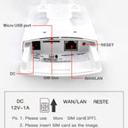 4G LTE Router CPE Outdoor Waterproof Mobile Router Triple Network, EU Plug