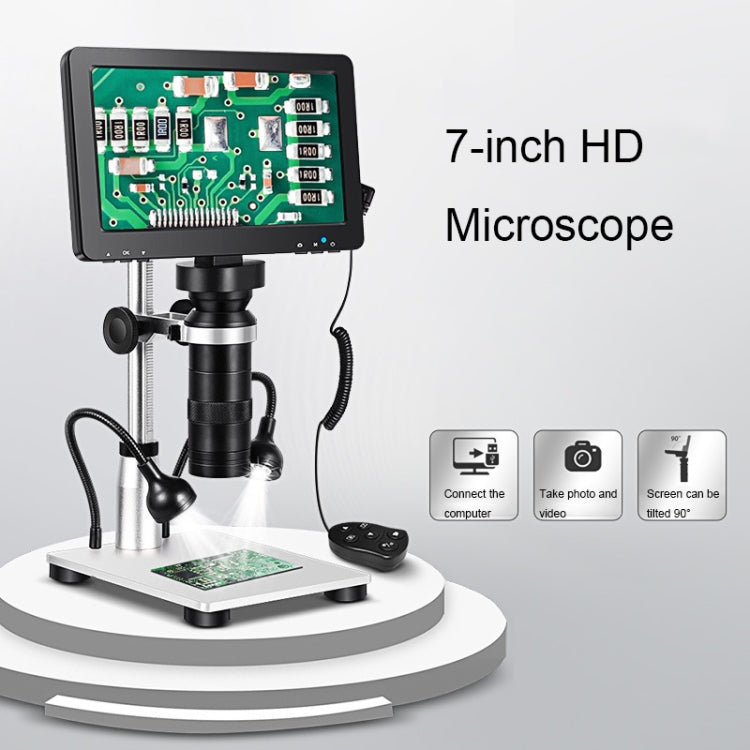 HD Display Multifunctional Maintenance Inspection Digital Microscope, 1200X 7-Inch
