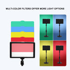 8 Inch 3200-5500K Three-color Temperature Photography Flat-panel Live Fill Light, Spec: — view 12