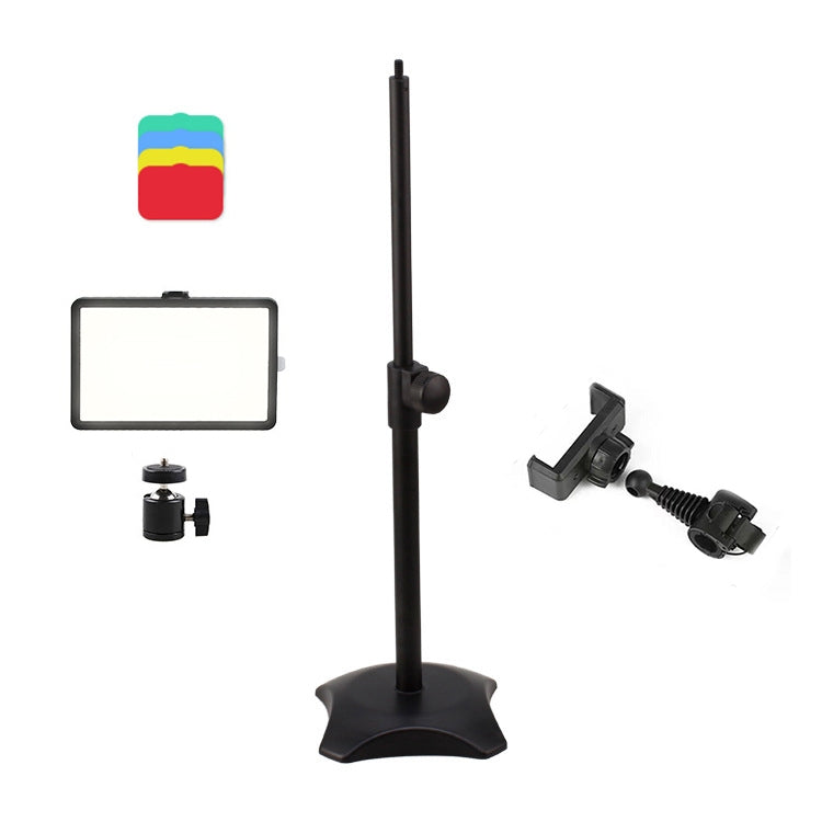 8 Inch 3200-5500K Three-color Temperature Photography Flat-panel Live Fill Light, Spec: — 42cm Bracket