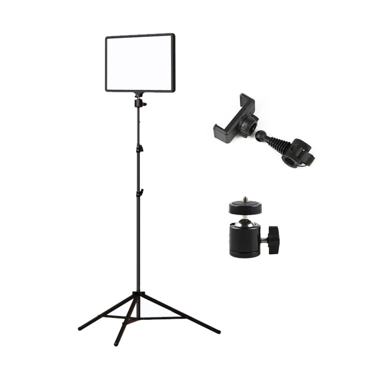 10 Inch 3000-6500K Three-color Temperature Photography Flat-panel Live Fill Light, Spec: — 2.1m Bracket