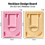 DIY Bracelet Necklace Design Tray Jewelry-Making Tool — Yellow