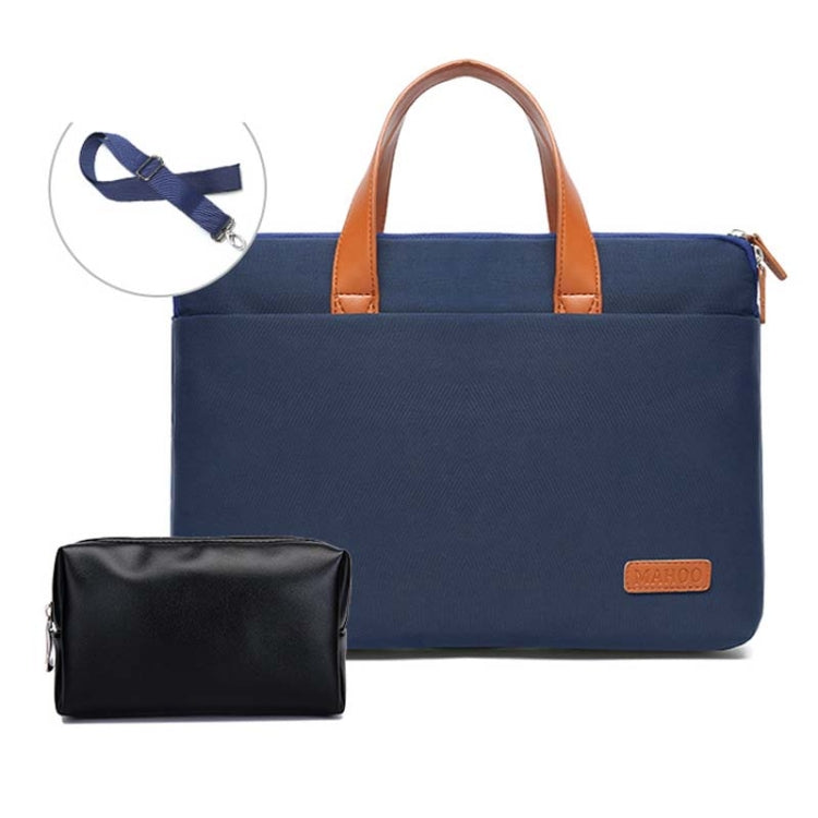 For MacBook 13.3-14 Inches MAHOO 10188 Ultra-Thin Hand Computer Bag Messenger Laptop Bag — Gray+Gray PU Power Bag