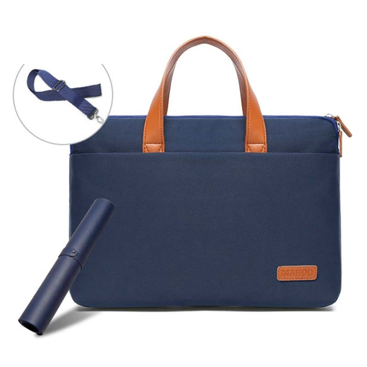 For MacBook 13.3-14 Inches MAHOO 10188 Ultra-Thin Hand Computer Bag Messenger Laptop Bag — Gray+Gray Mouse Pad
