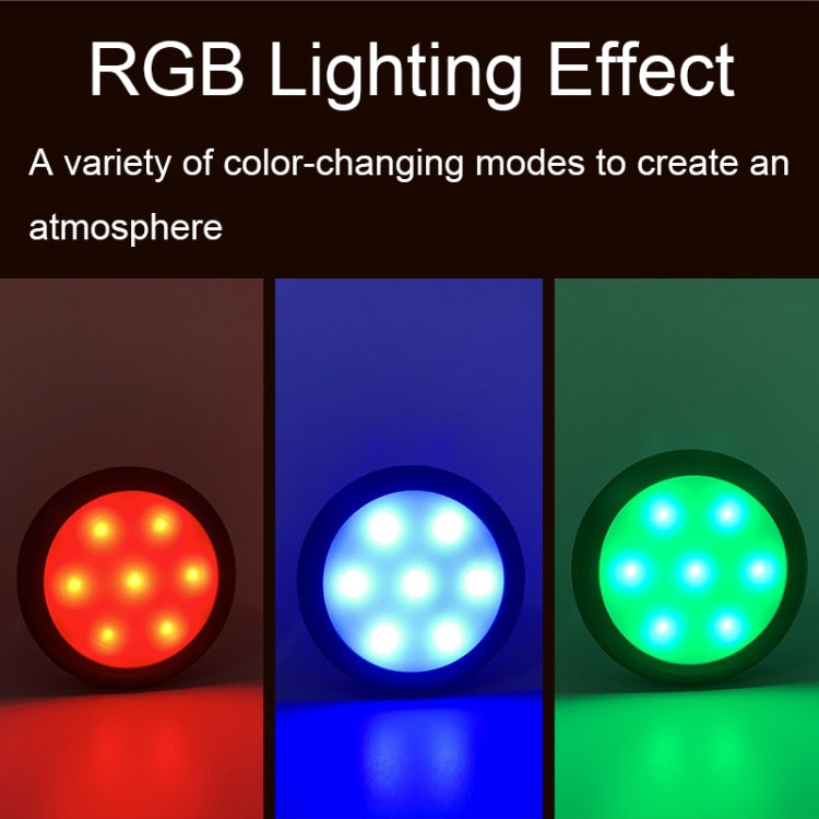 TL009-RGB Wireless Timer Dimming Night Lights Party RGB Atmosphere Lights with Remote Control — Black