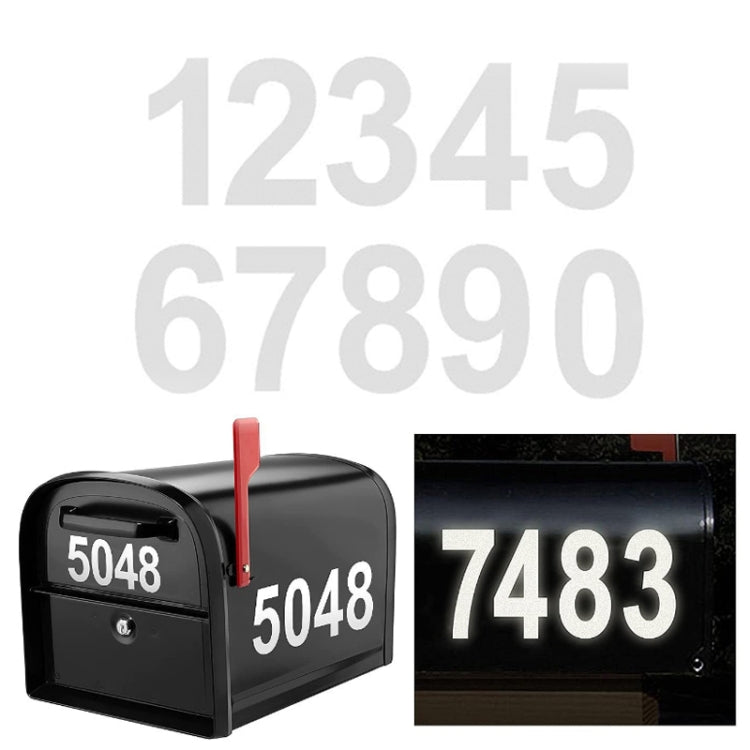 Night Reflective Mailbox Digital Number Waterproof Sticker — 3 inches