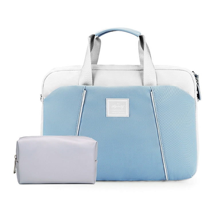 Computer Handheld Messenger Bag For Apple MacBook / Huawei / Xiaomi / Basne — Ladder hand gray+gray PU power package