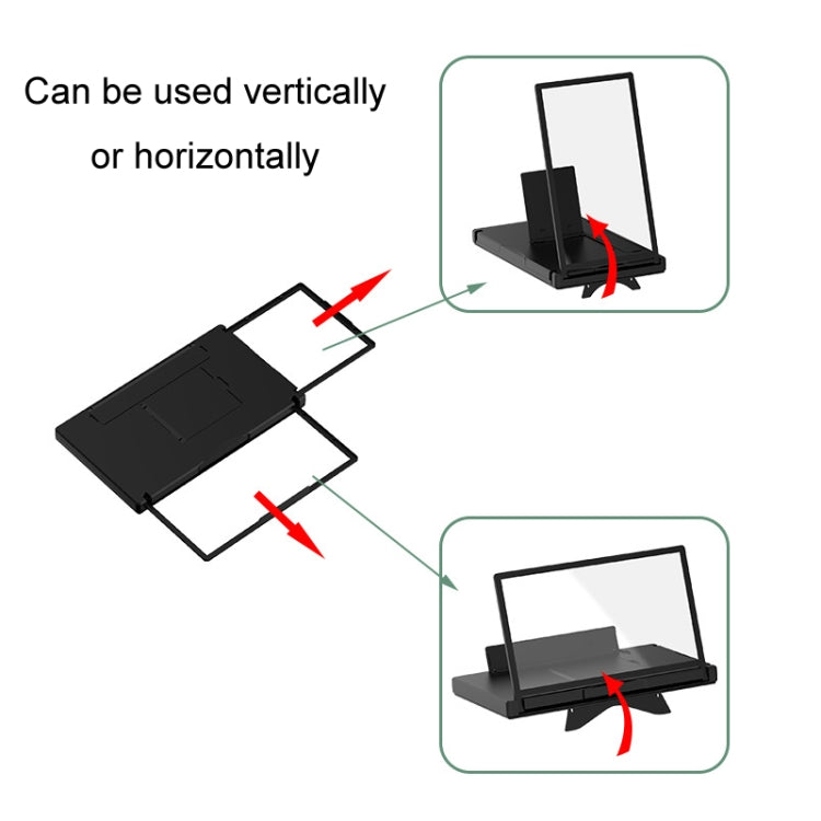 12-Inch Dual-HD Lens Horizontal Vertical Mobile Phone Screen Amplifier