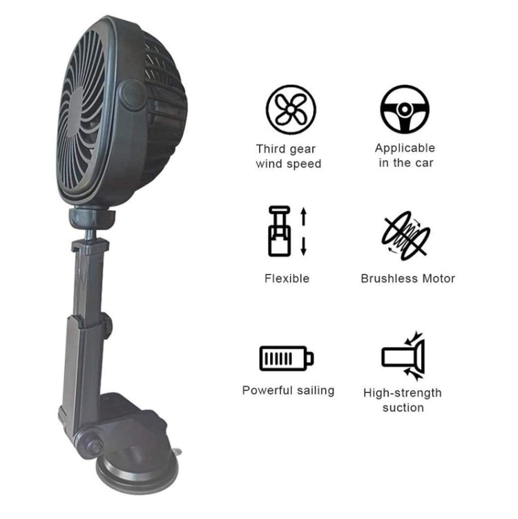 Car Suction Cup Fan Desktop Dormitory Office Kitchen Fan