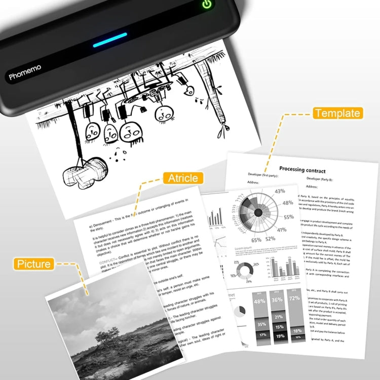 Phomemo M832 300dpi Wireless Thermal Portable Printer — view 8