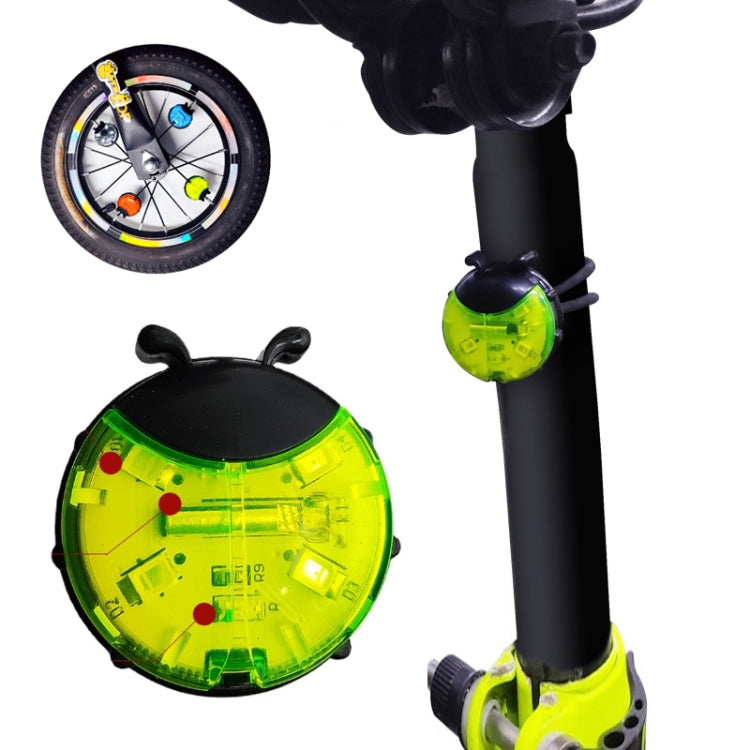Ladybug Wheel Light Children Balance Bike Bicycle Hub Light — Smart Green