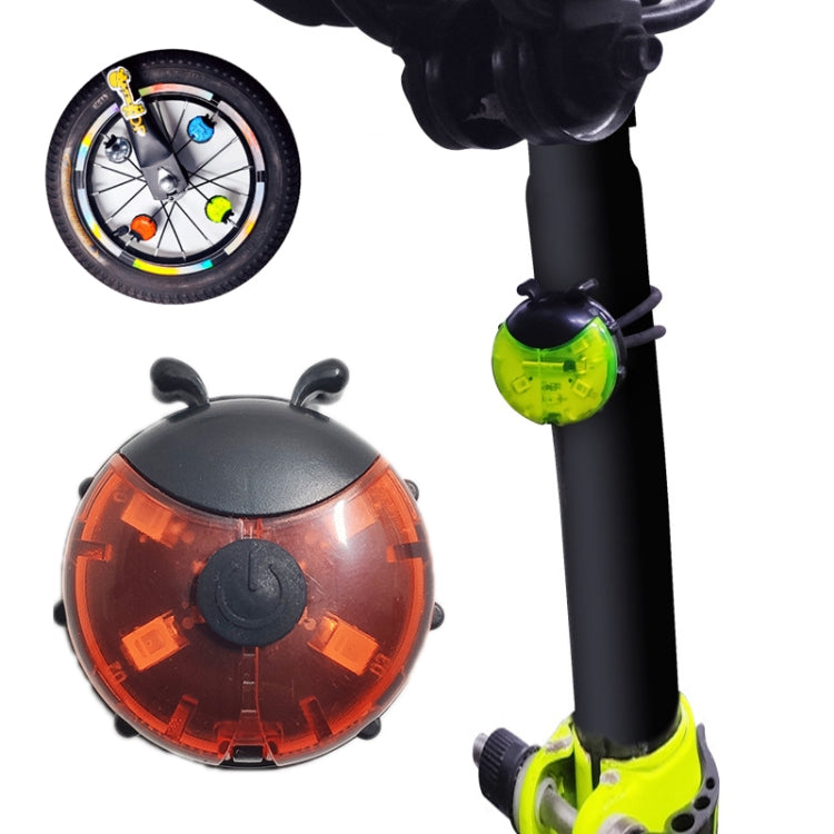 Ladybug Wheel Light Children Balance Bike Bicycle Hub Light — Manual Red