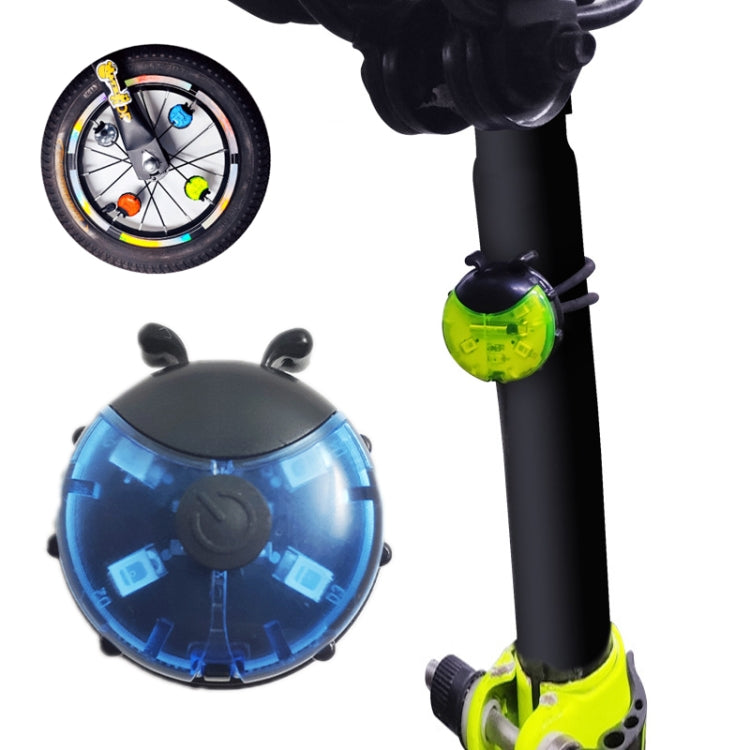 Ladybug Wheel Light Children Balance Bike Bicycle Hub Light — Manual Blue
