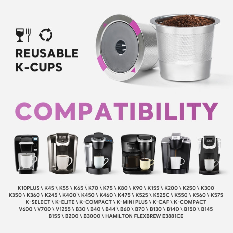 For Keurig Coffee Maker Reusable Filter Cup Stainless Steel Single Hole K Cup
