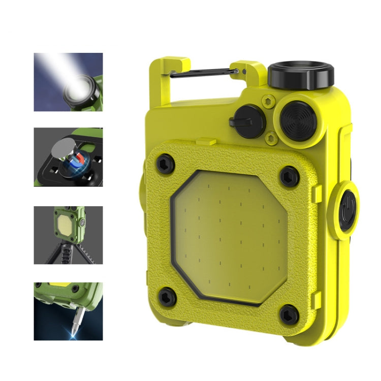 Mini Keychain COB Flashlight USB Rechargeable Magnetic Work Light For Outdoor Camping — Black