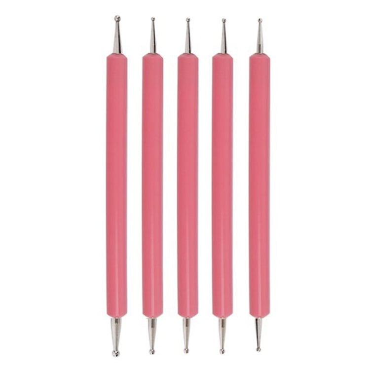 5pcs/set Pottery Tool Indentation Pen Manicure Point Drill Pen — Color