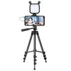 KIT-15LM Tripod Fill Light With Microphone Vlogging Kit For Live Phone Recording — V13 Tripod Set