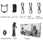 KIT-15LM Tripod Fill Light With Microphone Vlogging Kit For Live Phone Recording — view 3