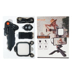 KIT-11LM Tripod Fill Light With Microphone Vlogging Kit For Live Phone Recording — V13 Vlogging Kit