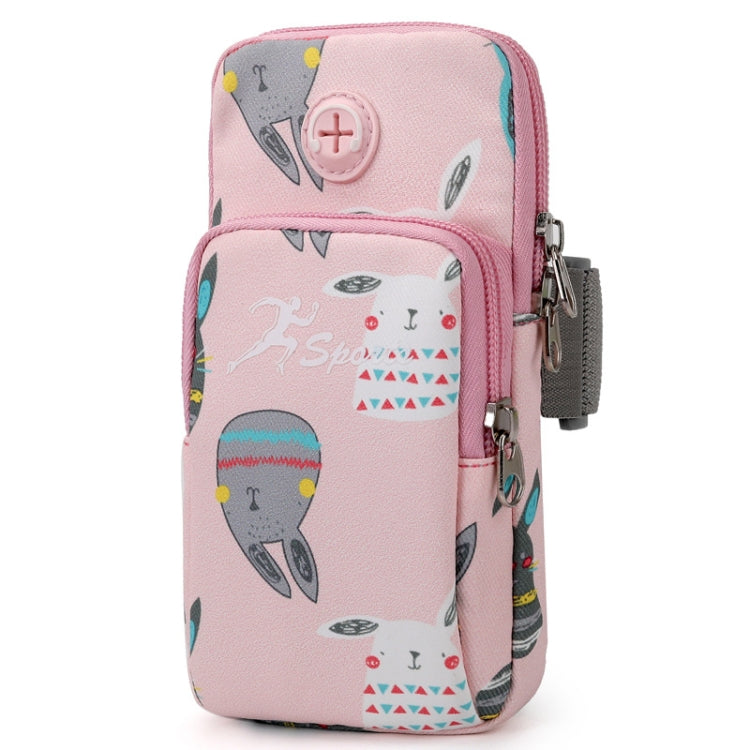 B095 Sports Mobile Phone Cartoon Arm Bag Wrist Fitness Bag — Large Fat Bear