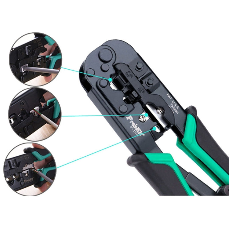 ProsKit CP-376TR 4P/6P/8P Three-Use Network Crimping Pliers