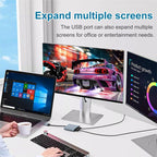 USB, USB-C / Type-C High Definition Converter 4K USB Same Screen Extender, USB 3.0 To Dual HDMI
