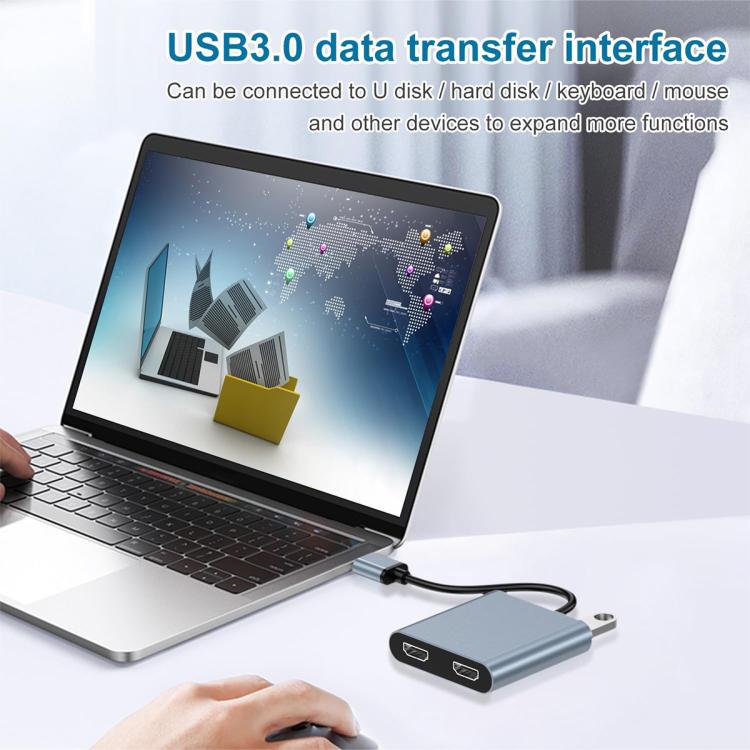 USB, USB-C / Type-C High Definition Converter 4K USB Same Screen Extender, USB 3.0 To Dual HDMI