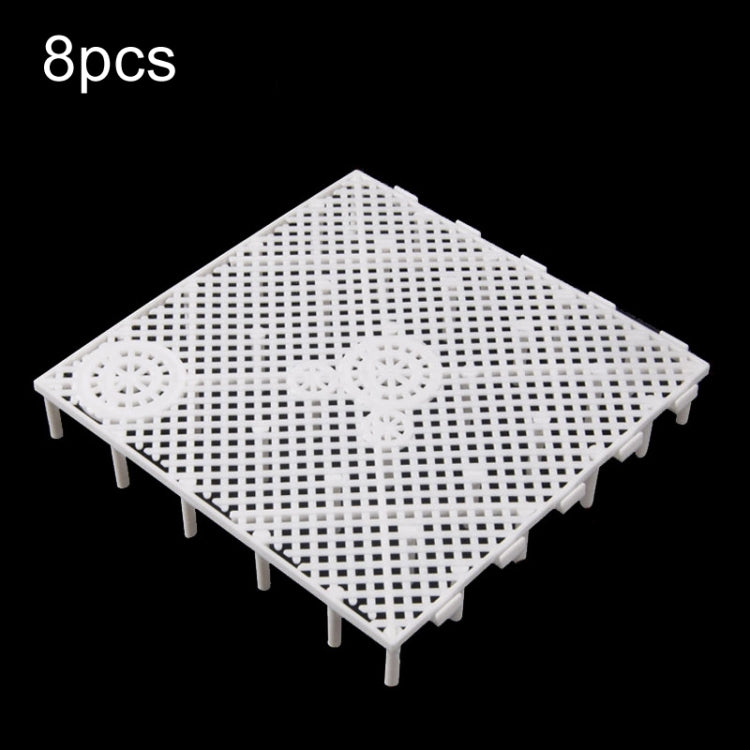 8pcs Fish Tank Bottom Filter Board Sand Mat — Black Tablet
