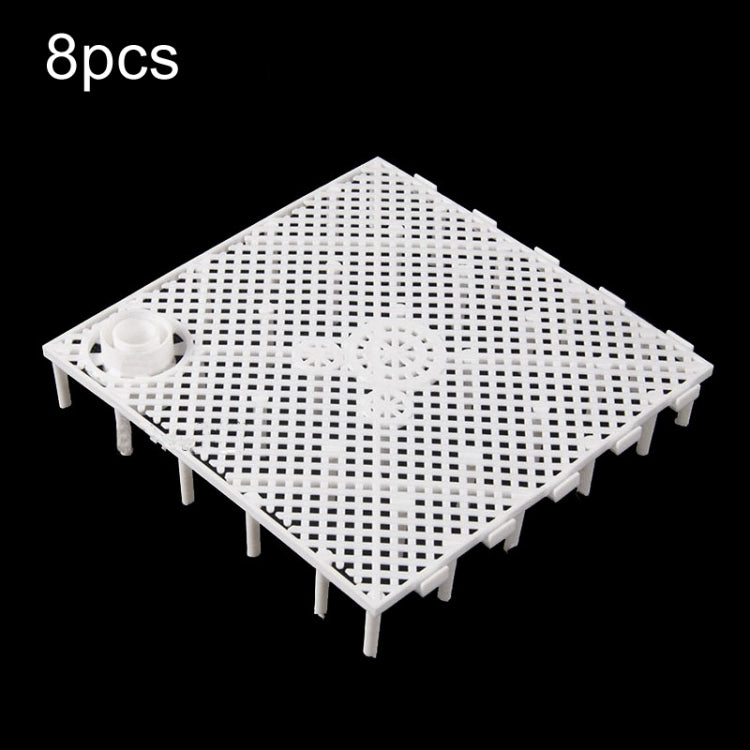 8pcs Fish Tank Bottom Filter Board Sand Mat — Black Socket