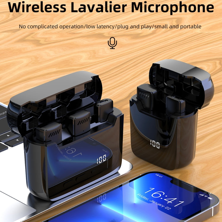 Wireless Lavalier Noise Canceling Microphone with Charging Case — view 5