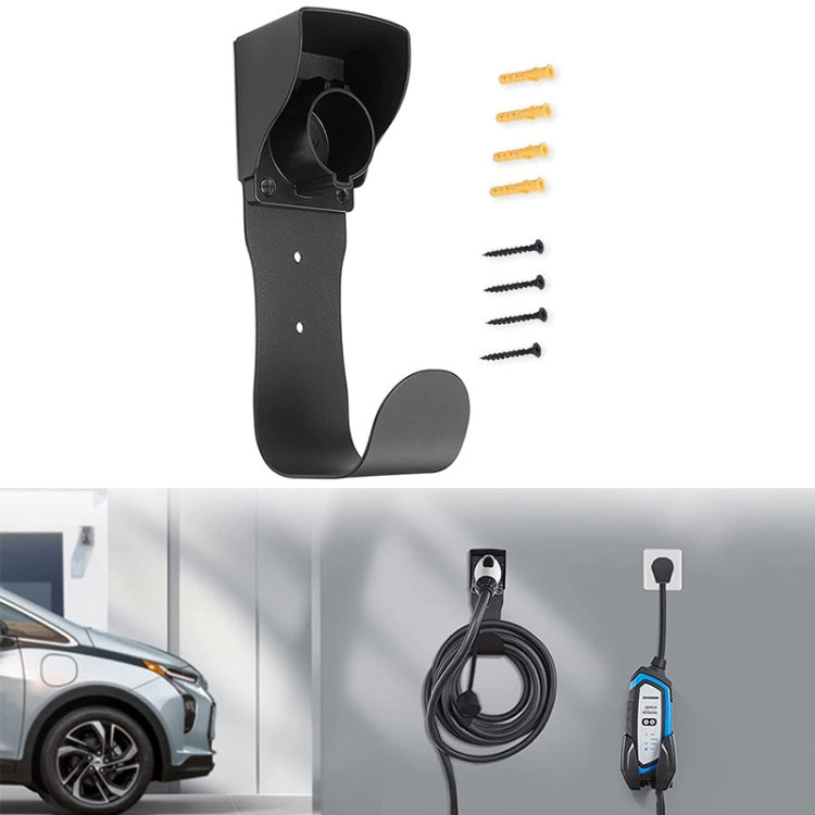 Holder Electric Car Charging Cable Organizer for J1772 Plug, EV Charger Cable