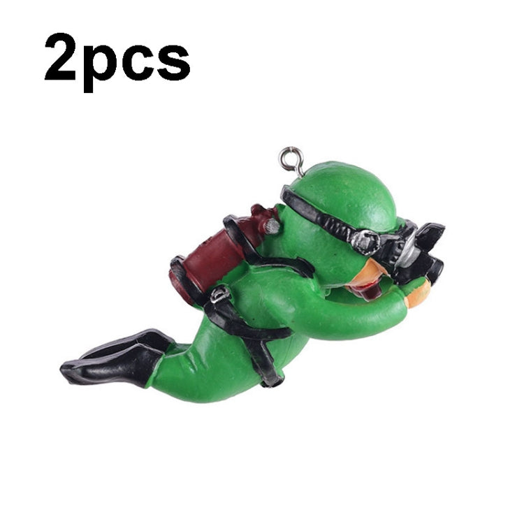 2pcs Fish Tank Diver Aquarium Ornaments Aquascape Decorations — With Camera Pink
