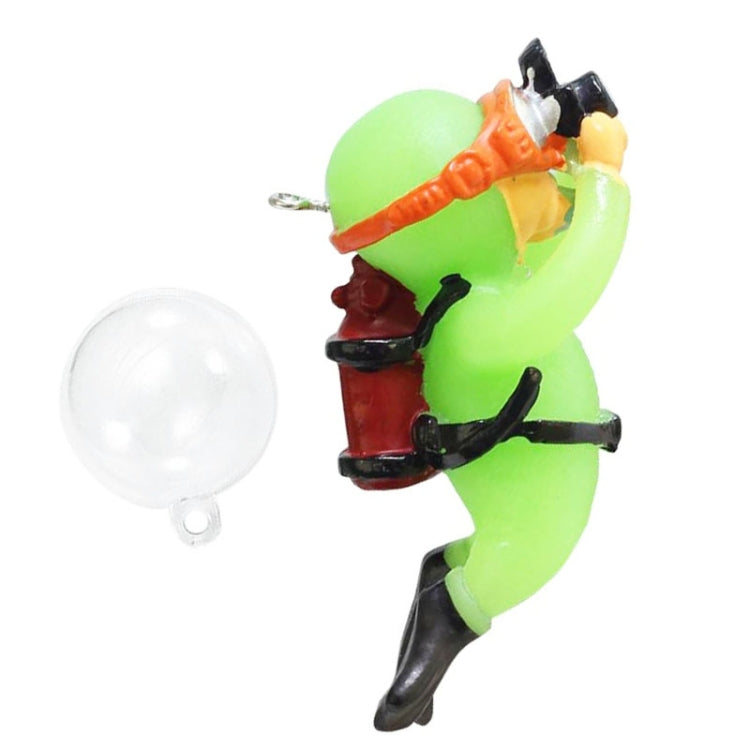 Diver Aquarium Pendant Fish Tank Aquascape Ornament Decoration — With Camera Fluorescent