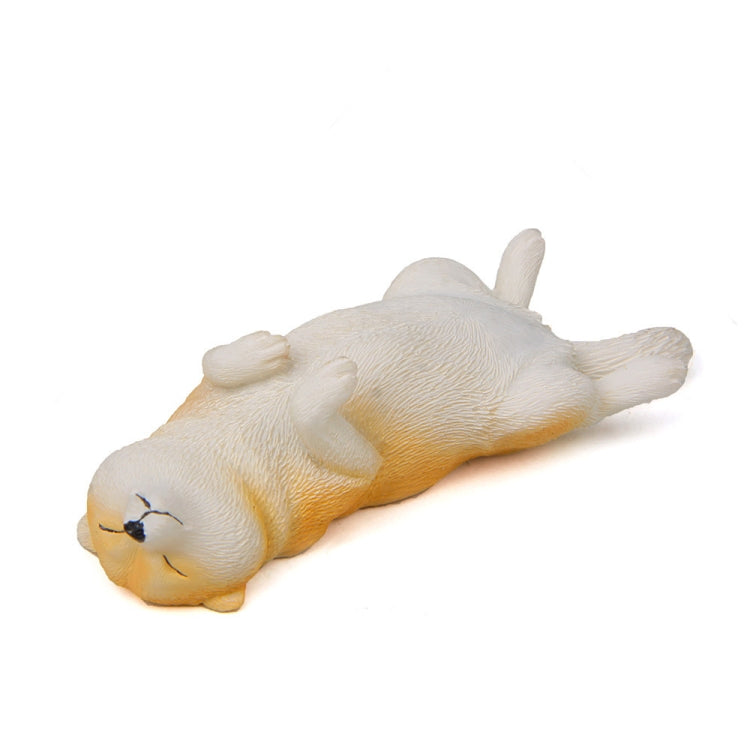Cute Kawaii Sleeping Pet Figurine Collection Decoration Fridge Magnet — Black Lie Shiba  Inu