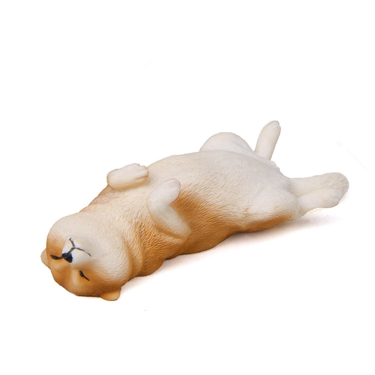 Cute Kawaii Sleeping Pet Figurine Collection Decoration Fridge Magnet — Yellow Lie Shiba  Inu
