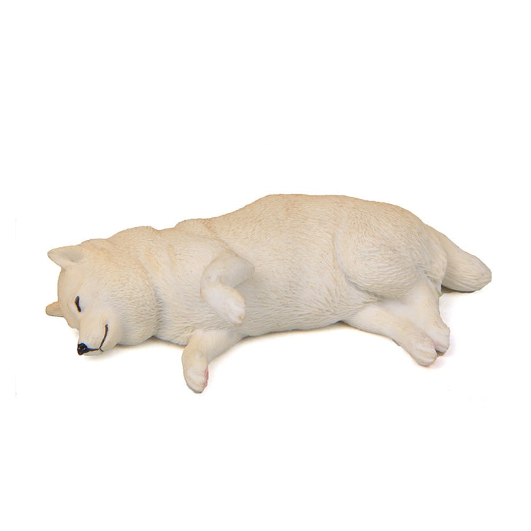 Cute Kawaii Sleeping Pet Figurine Collection Decoration Fridge Magnet — Coffee Side Lying  Shiba  Inu