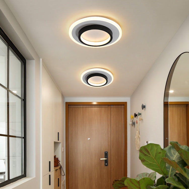 20W 3-color Dimming Aisle Light LED Entrance Corridor Cloakroom Ceiling Light — White Square