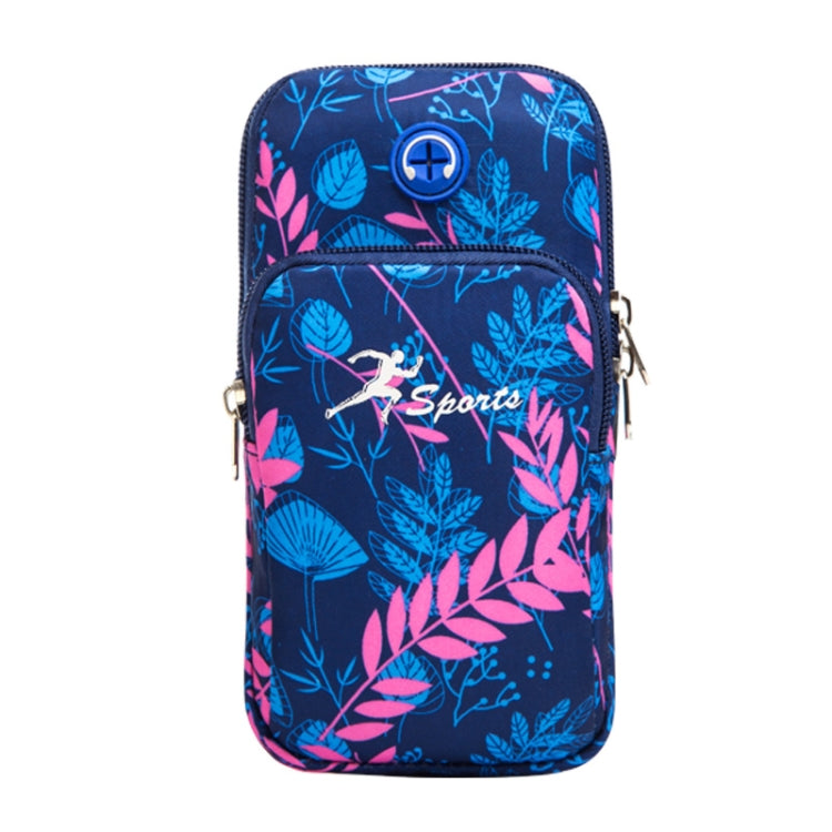 BO28 Running Mobile Phone Arm Bag Outdoor Wrist Bag — Blue