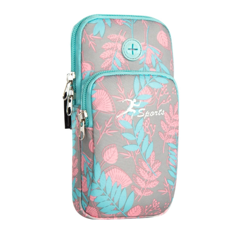 BO28 Running Mobile Phone Arm Bag Outdoor Wrist Bag — Cyan
