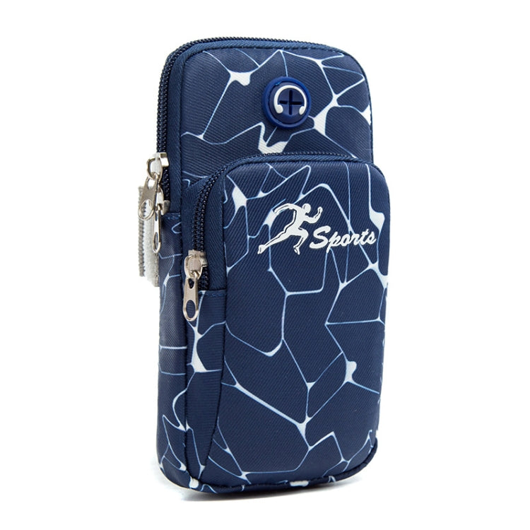 B090 Outdoor Sports Waterproof Arm Bag Climbing Fitness Running Mobile Phone Bag — Small Blue