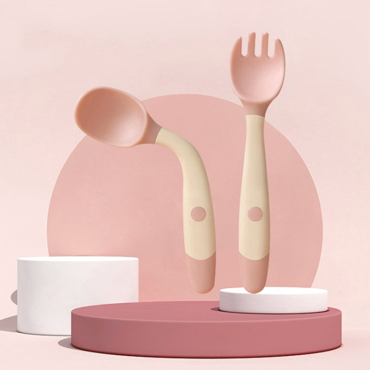 Children Eating Training Tableware Baby Bendable Silicone Soft Spoon — Green