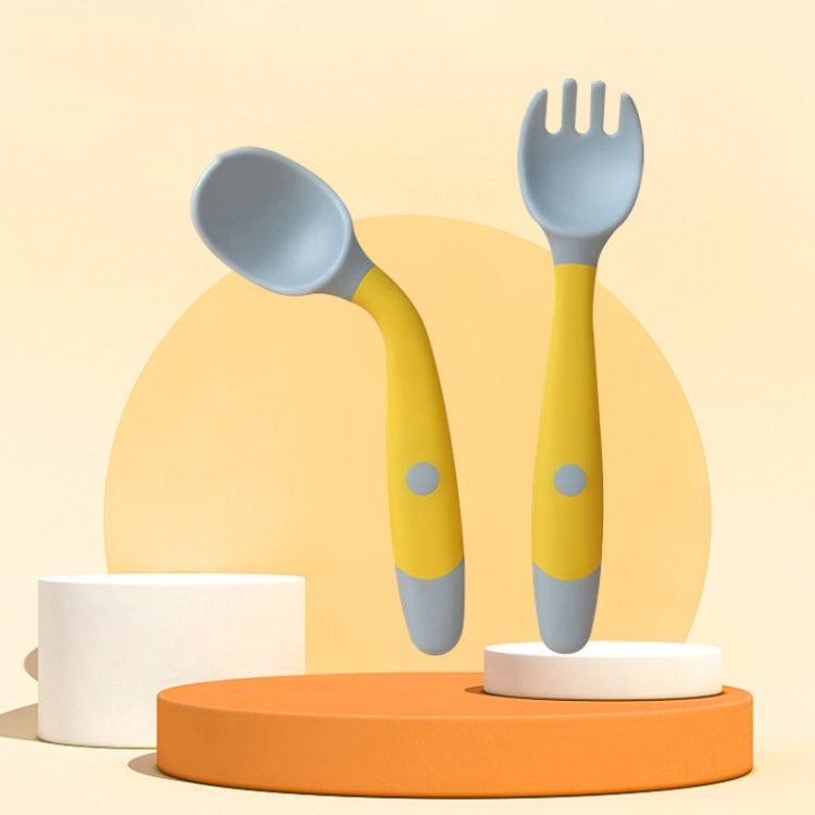 Children Eating Training Tableware Baby Bendable Silicone Soft Spoon — Pink