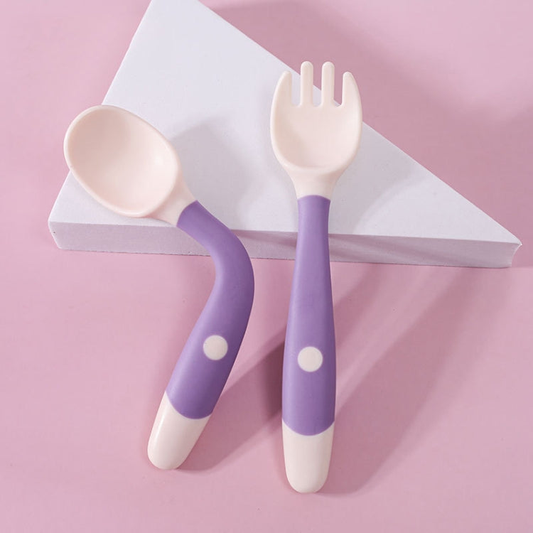 Children Eating Training Tableware Baby Bendable Silicone Soft Spoon — Yellow