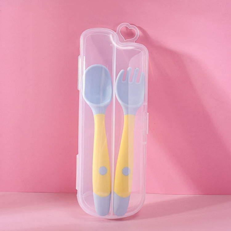 Children Eating Training Tableware Baby Bendable Silicone Soft Spoon — Boxed Pink